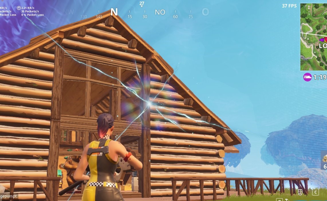 Fortnite Lonely Lodge Sign Destoryed