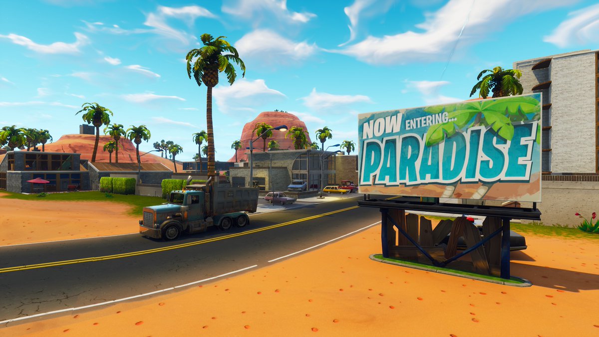 Paradise Palms Welcome Sign