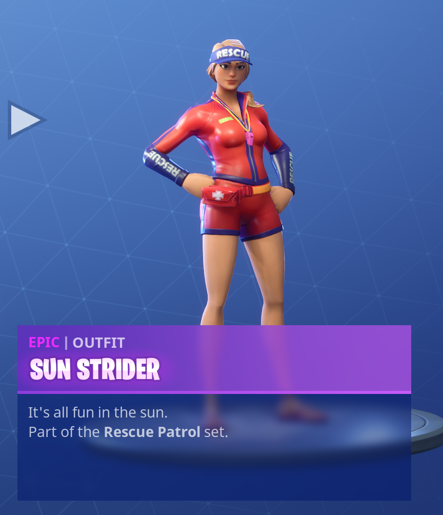 Fortnite Season 5 Battle Pass Tier 47 Sun Strider Skin/Outfit