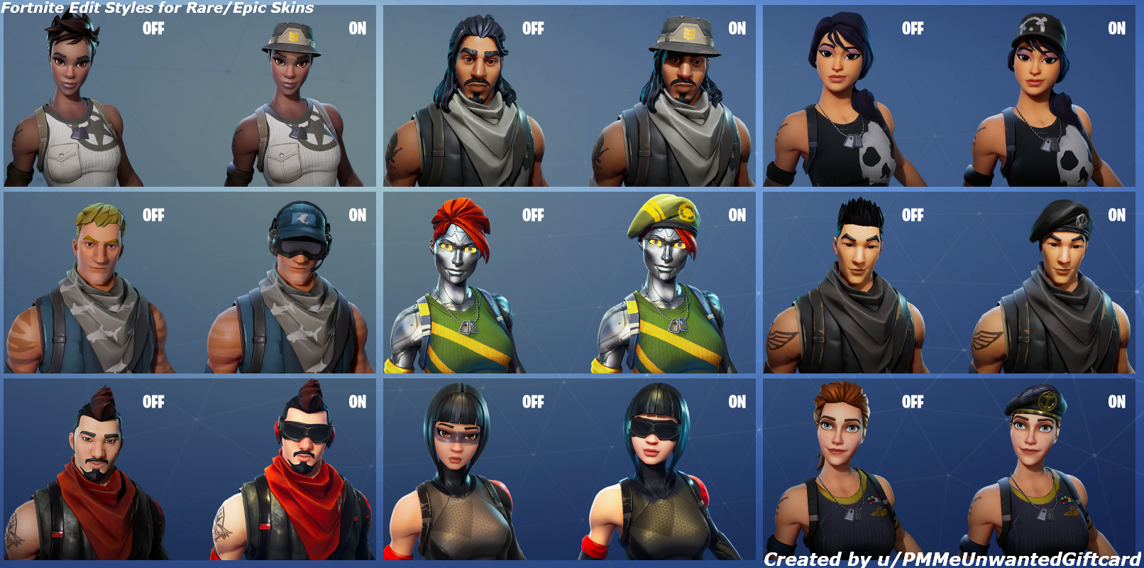 Editable Skins Concept in Fortnite