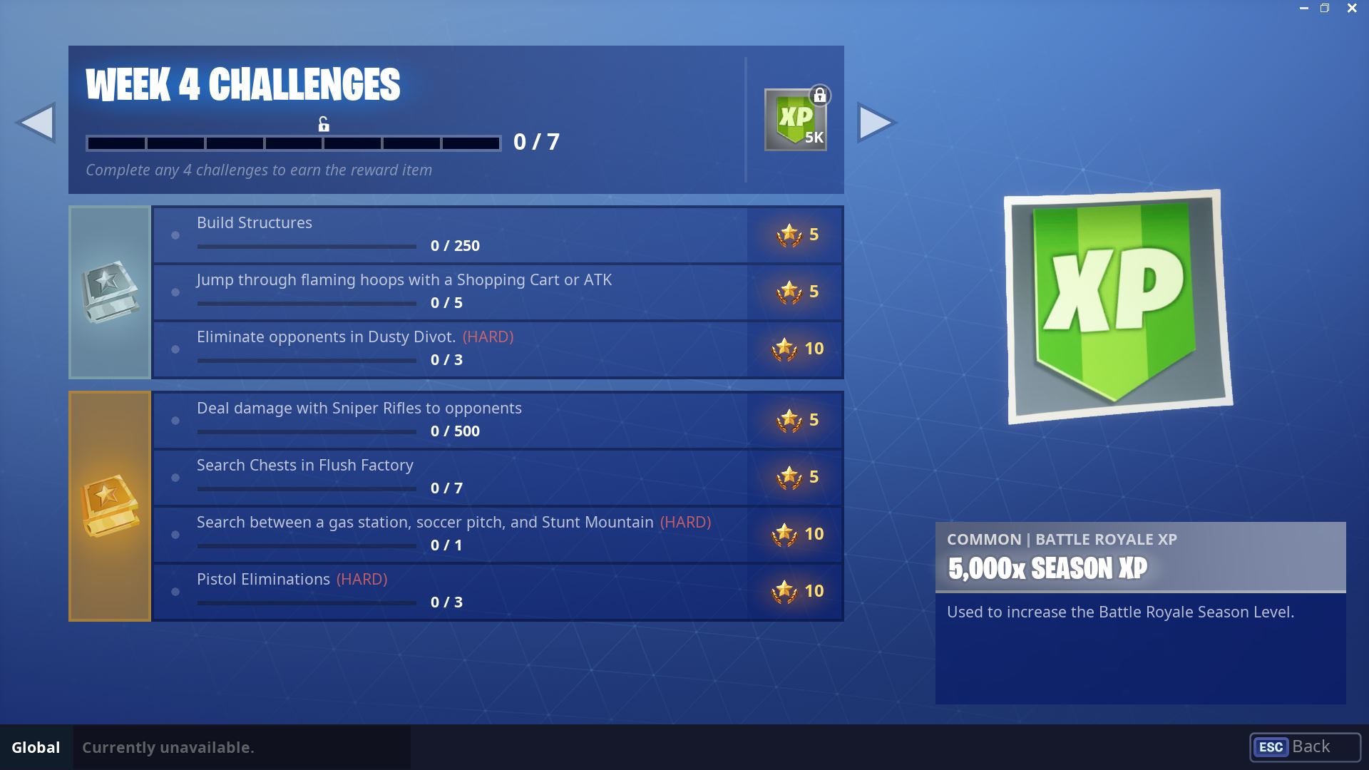 Fornite Season 5, Week 4 Challenges