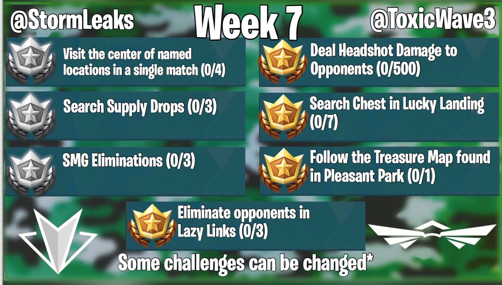 Fortnite Season 5 Week 7 Leaked Challenges