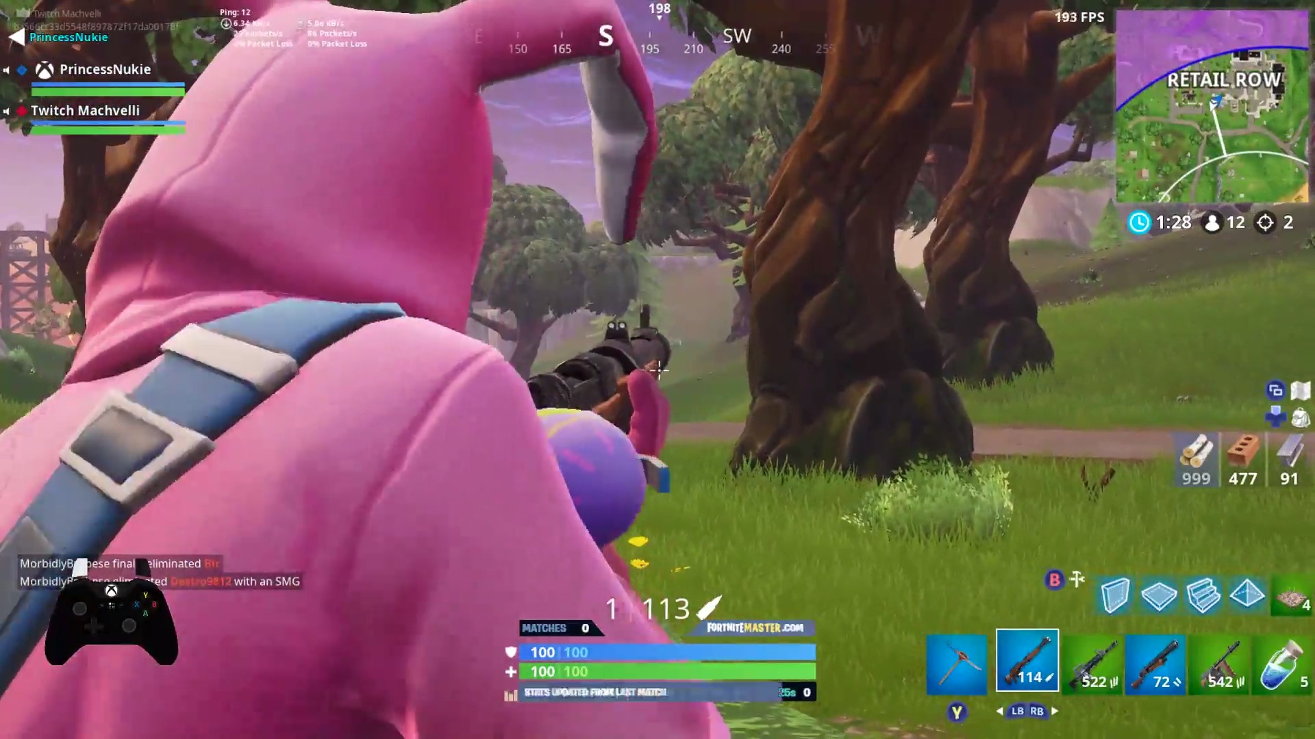 Glitch when aiming down sight in Fortnite