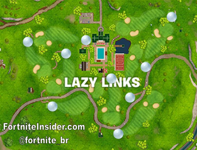 How to complete 'Hit a Golf Ball From Tee to Green on Different Holes' Fortnite Season 5, Week 5 Challenge Locations on map