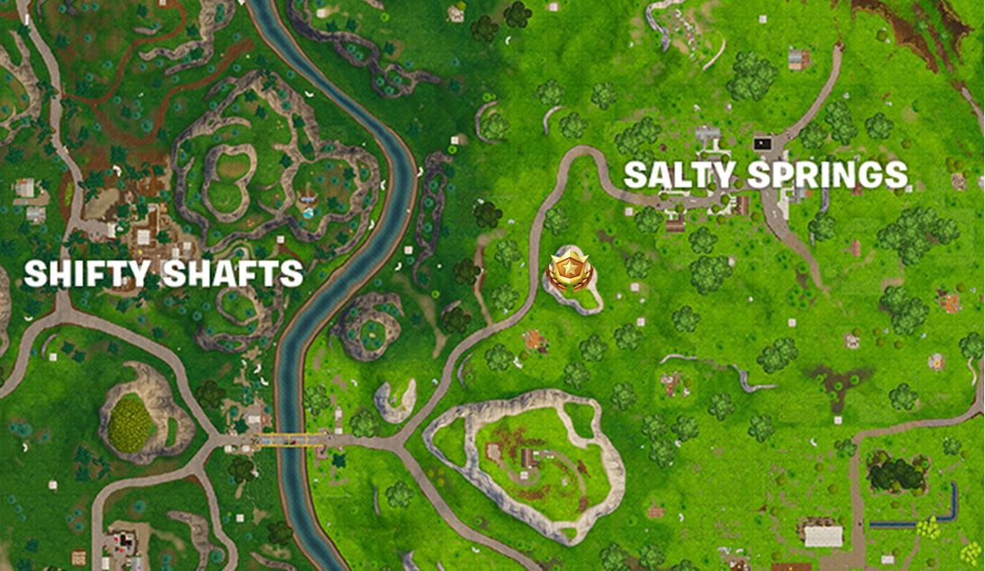 Search where the Stone Heads are Looking Challenge Battle Star on Fornite Map Location