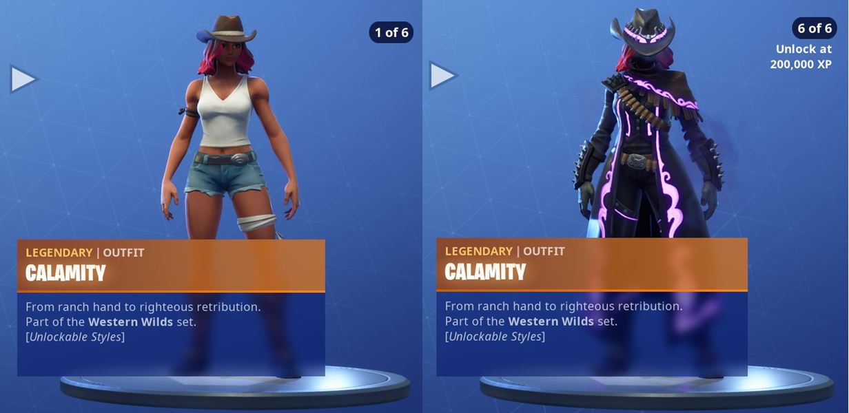 Calamity Unlockable Styles