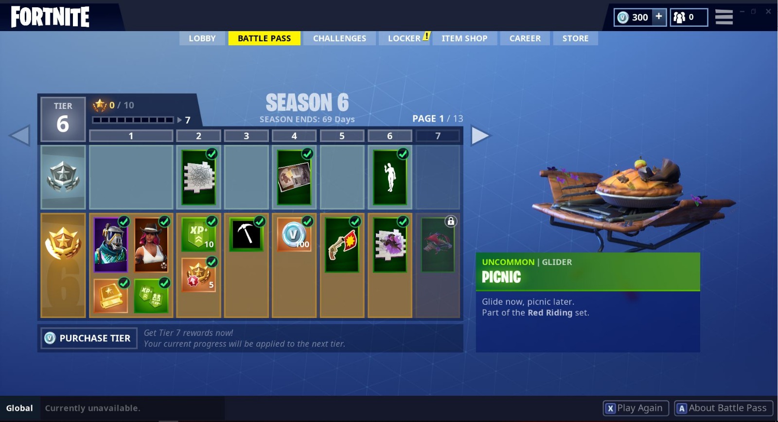 Season 6 Battle Pass Tier 1 - 7