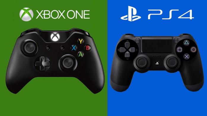 Xbox one and PS4 controllers