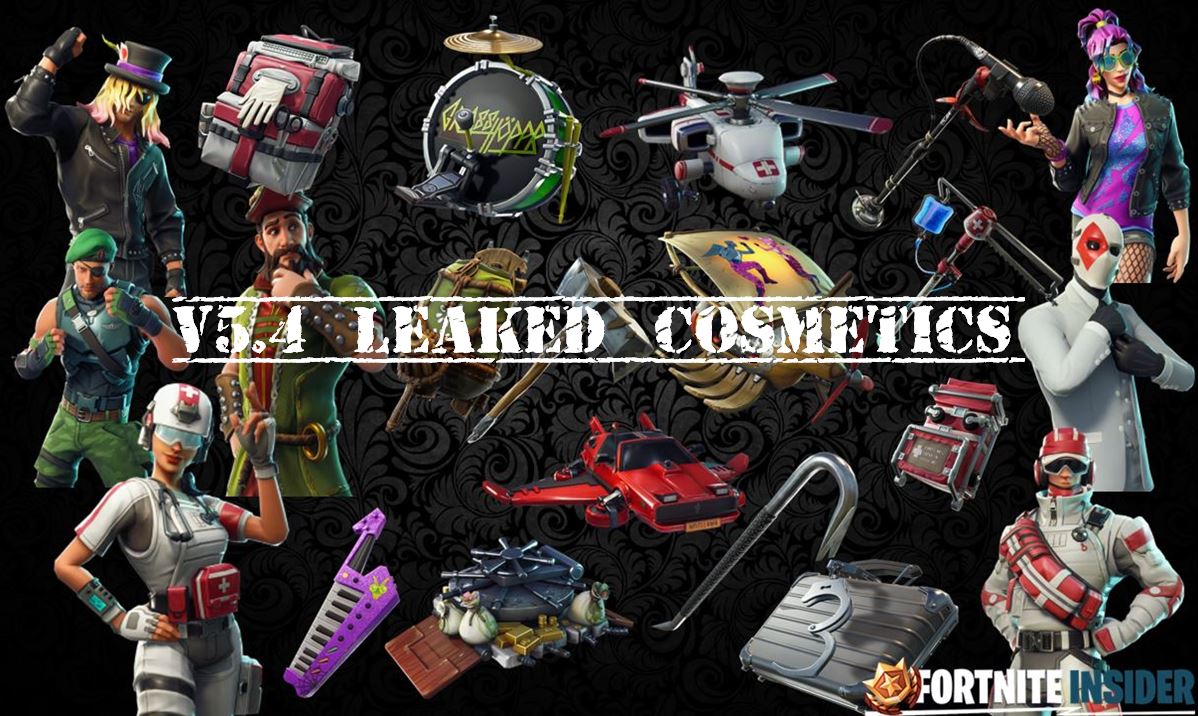 v5.4 leaked skins cosmetics fortnite