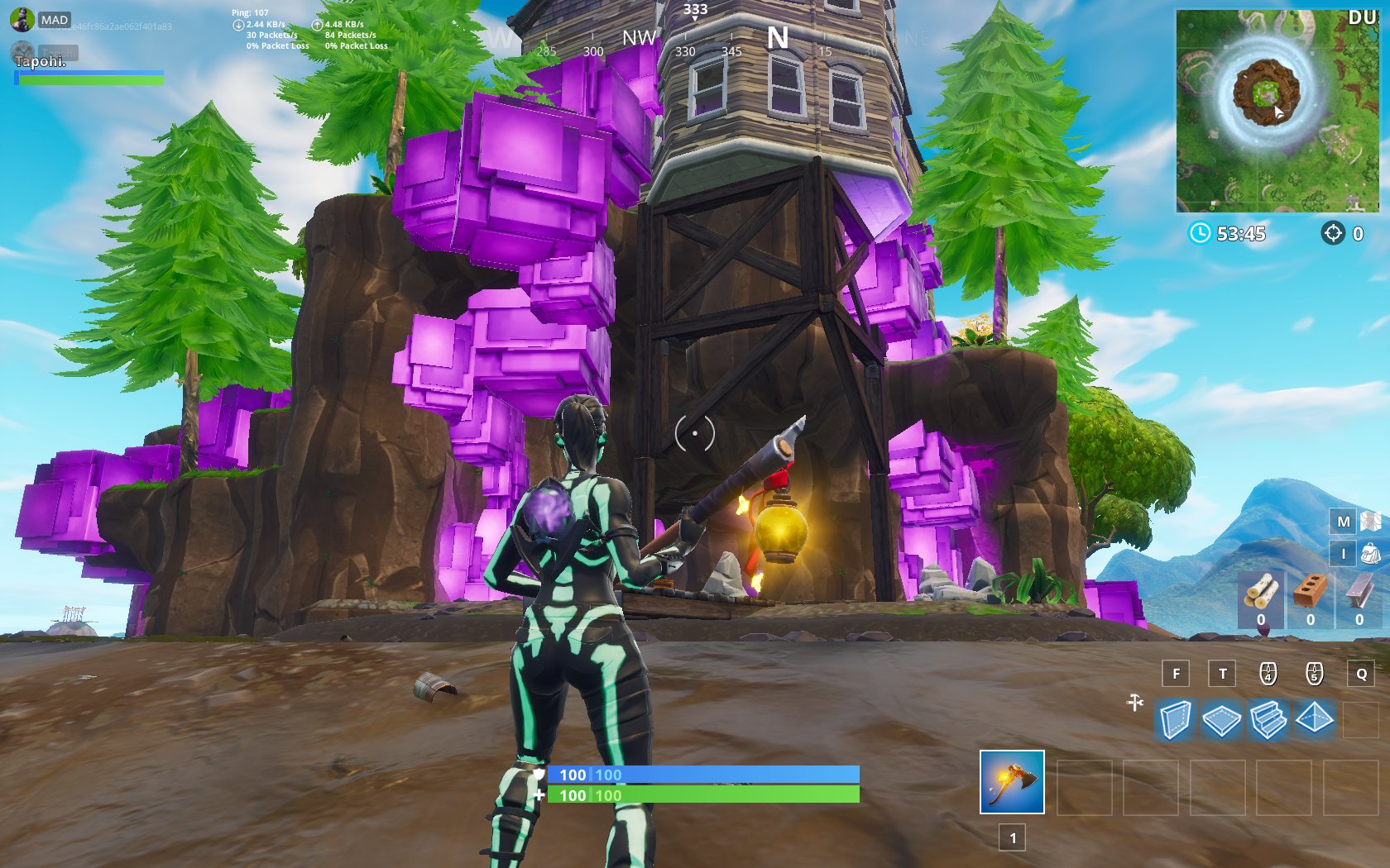 Cubes in Leaky Lake