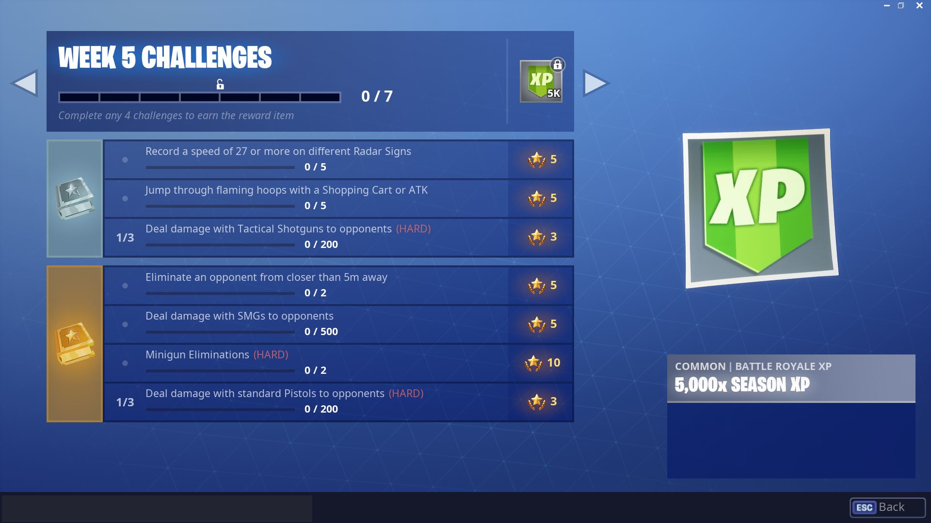 Fortnite Season 6 Week 5 Challenges