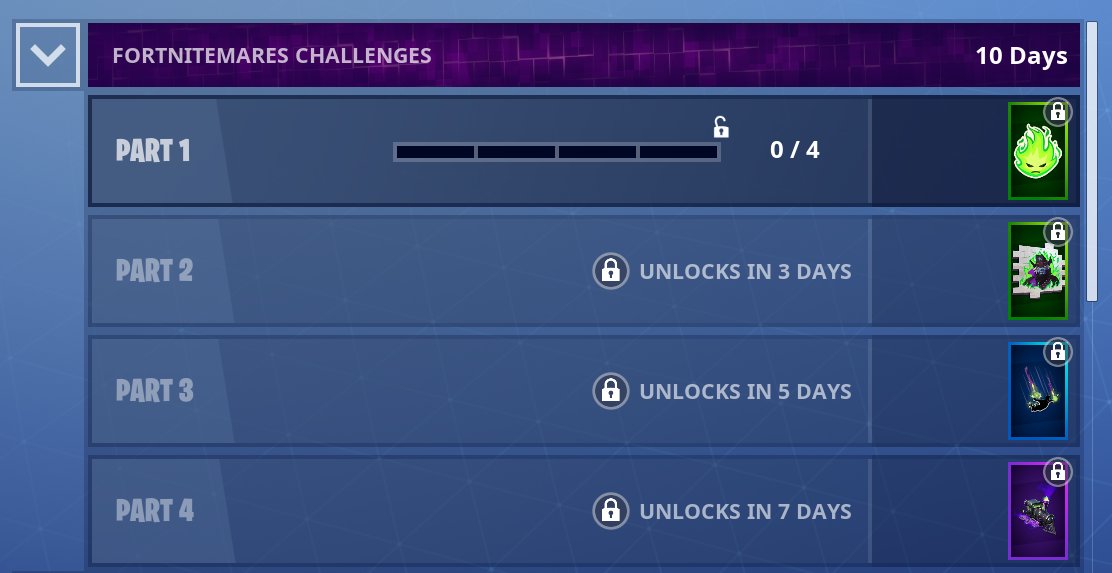 Fortnitemares challenges
