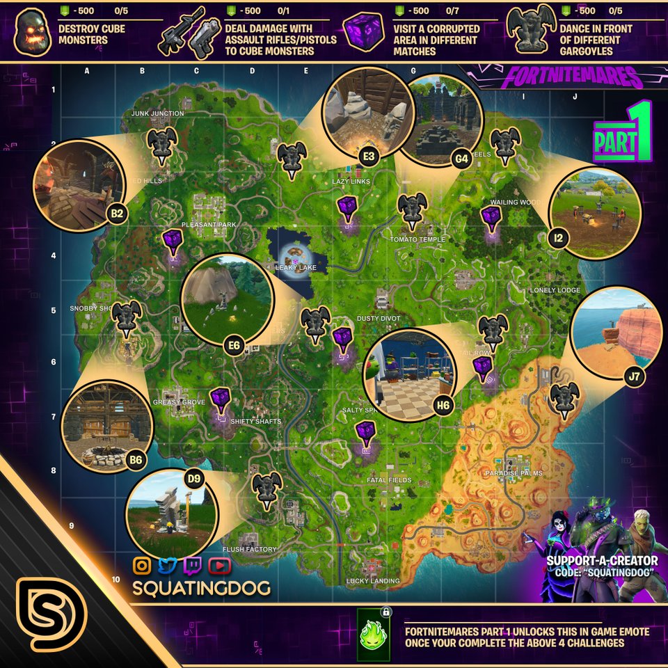 Fortnitemates Cheat Sheet Challenges