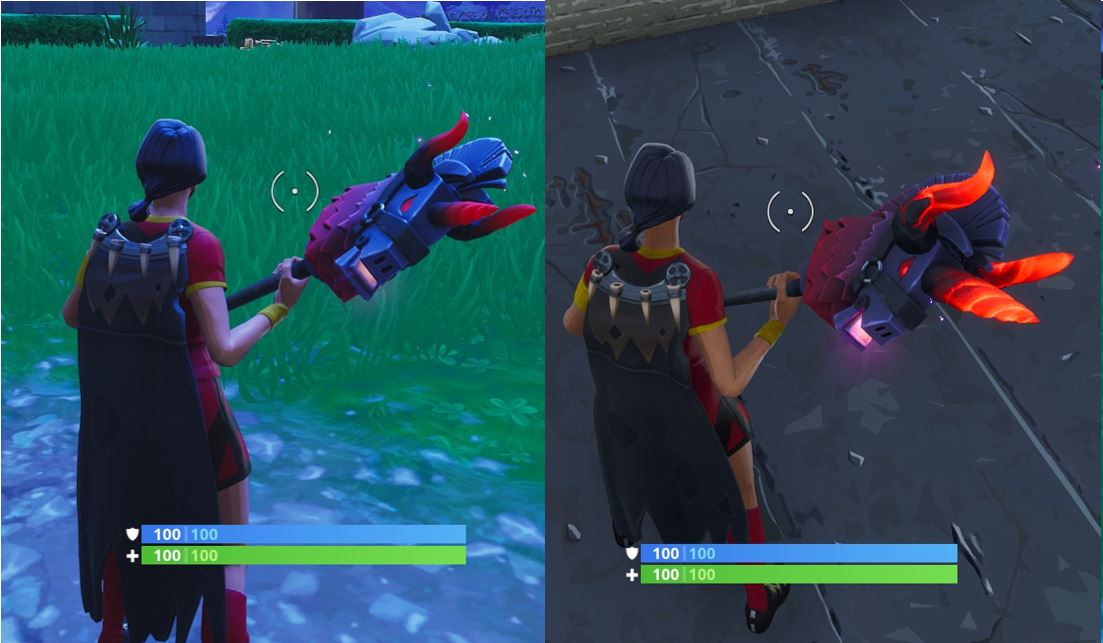 Thunder Crash Pickaxe Before and After