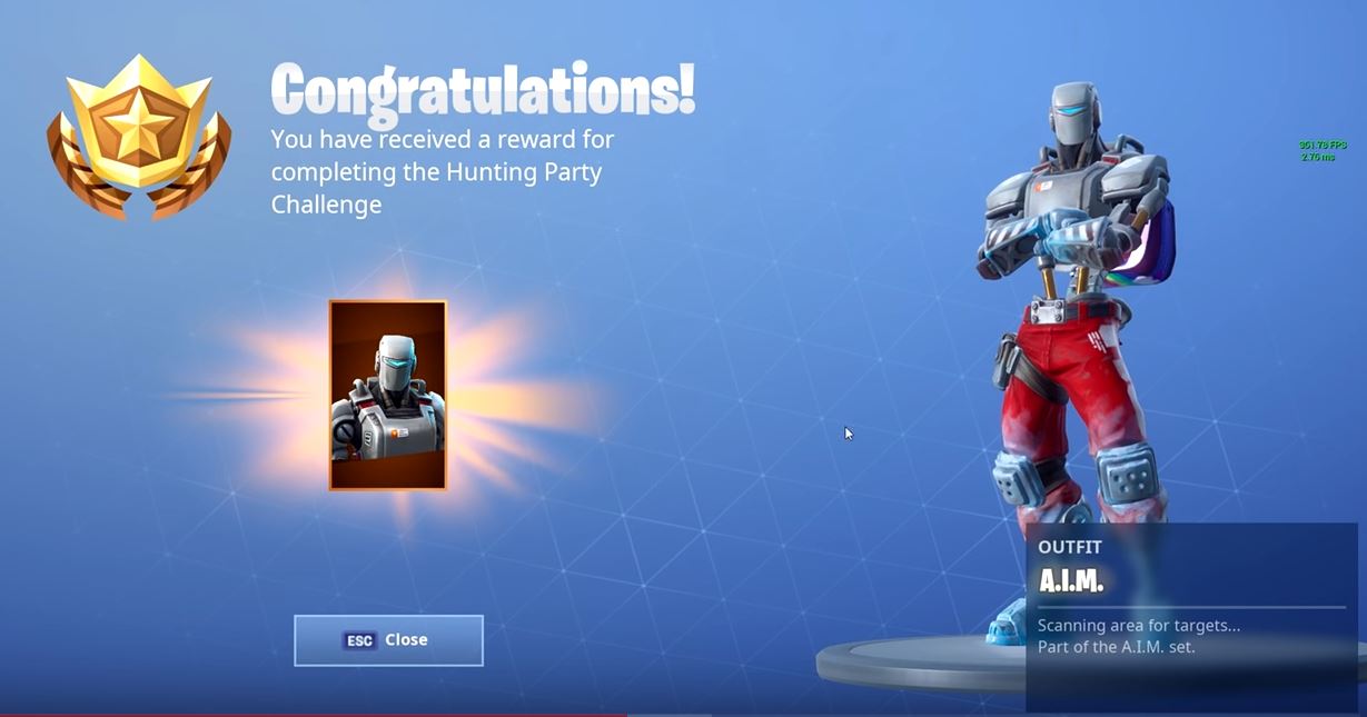 A.I.M Fortnite Hunting Party Skin Unlock