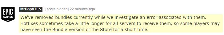 Bundle sets removed