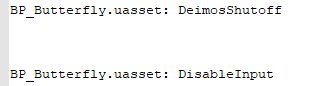 Butterfly event disable input