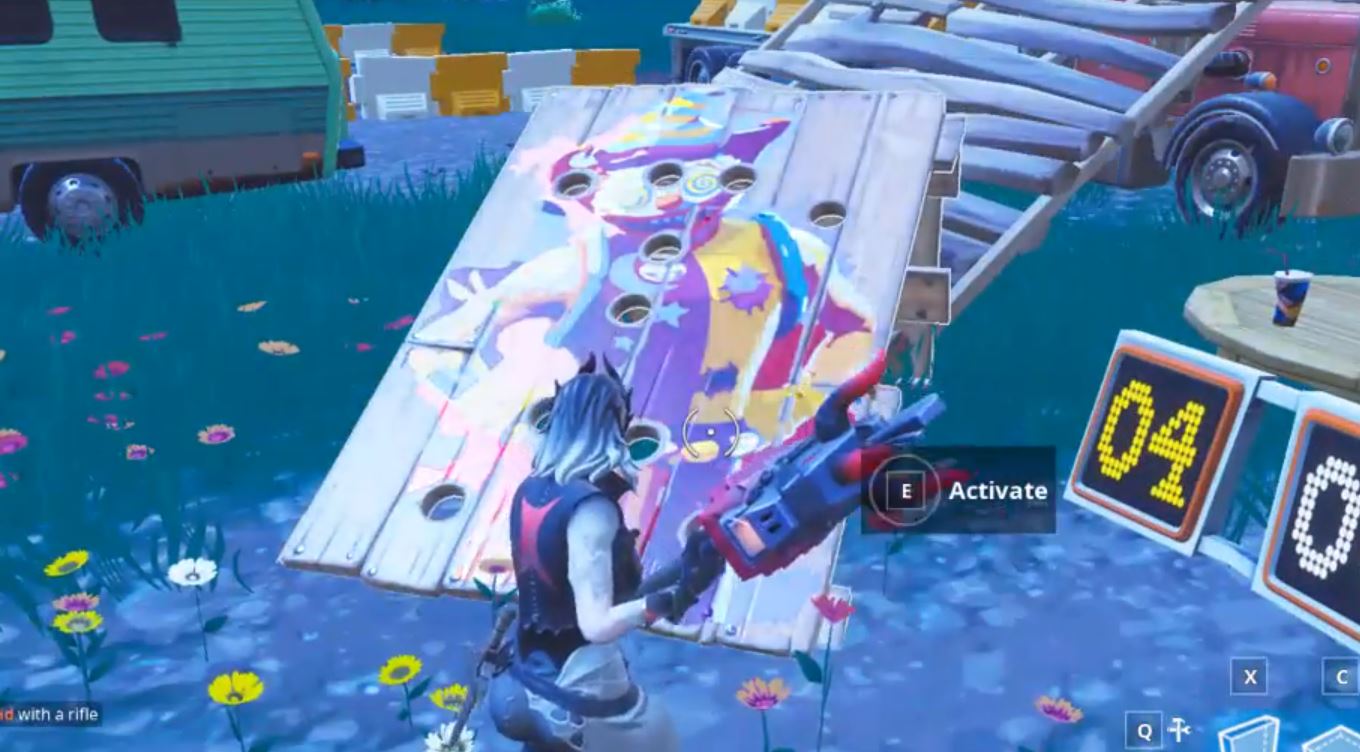 Carnival Clown Boards Fortnite Challenge