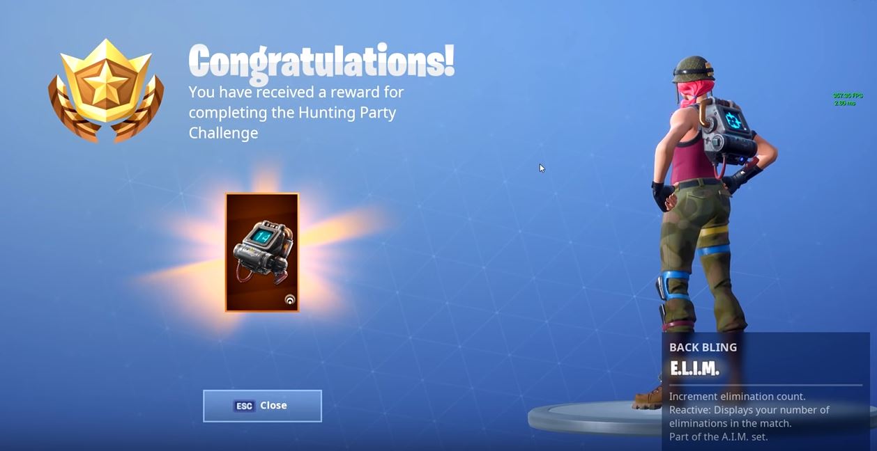E.L.I.M Back Bling Hunting Party Skin