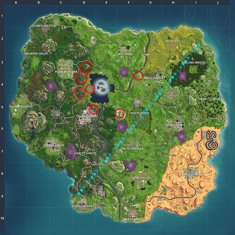 Fortnite map butterfly event best places spots locations