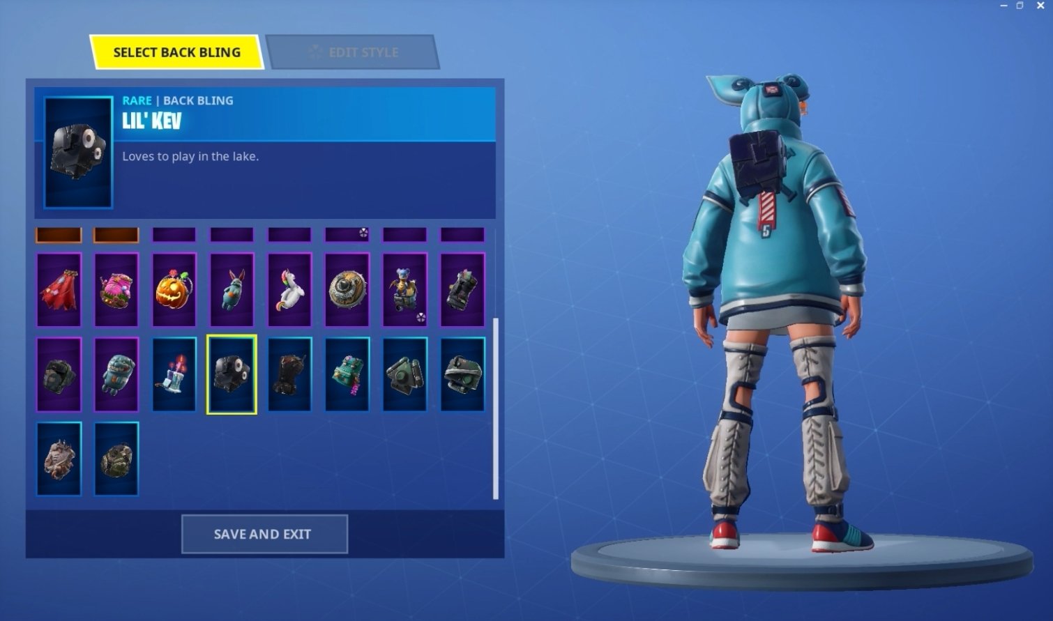 Lil Kev Back Bling Fortnite