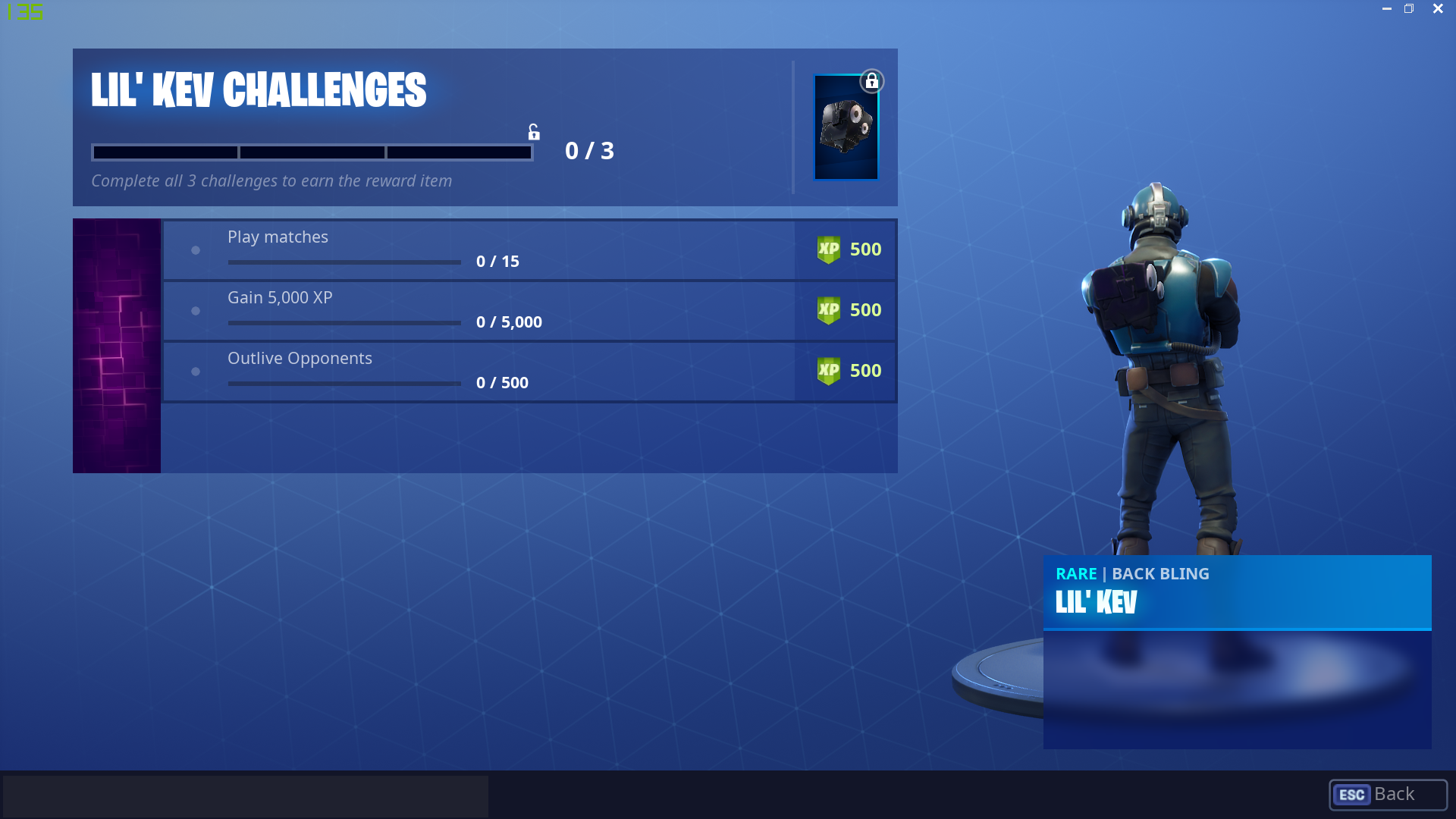 Lil Kev Challenges Back Bling