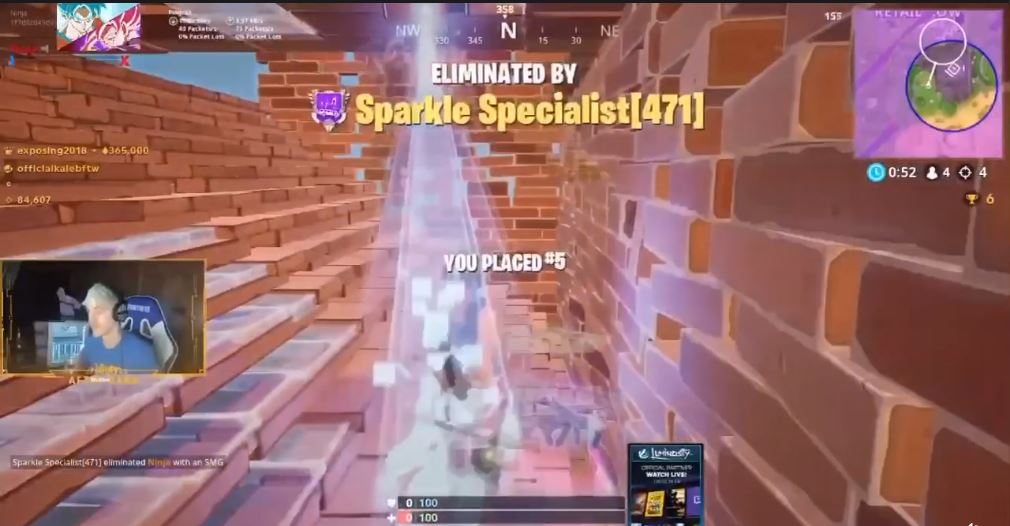 Ninja banning player