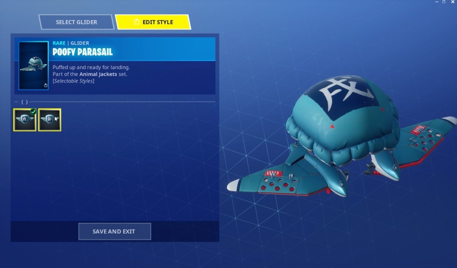 Poofy Parasail glider fortnite