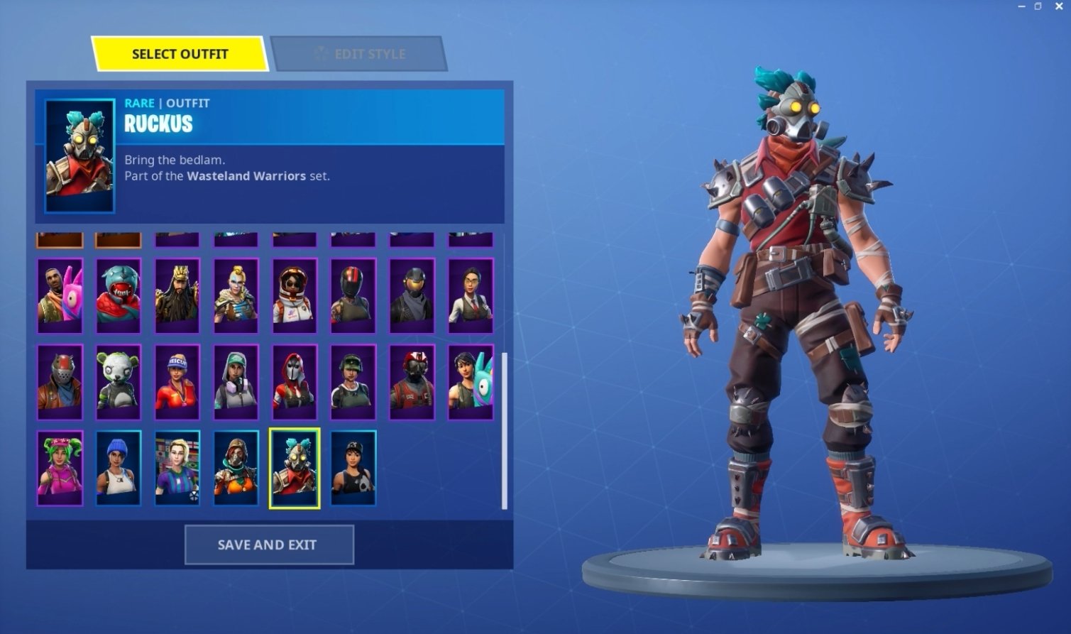 Ruckus Fortnite Skin In Game
