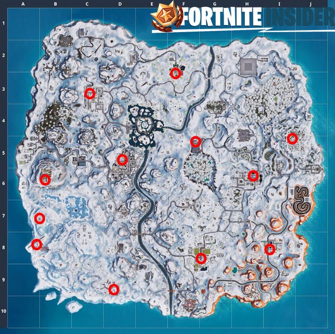 14 Days of Fortnite - Day 9 Christmas Trees Locations