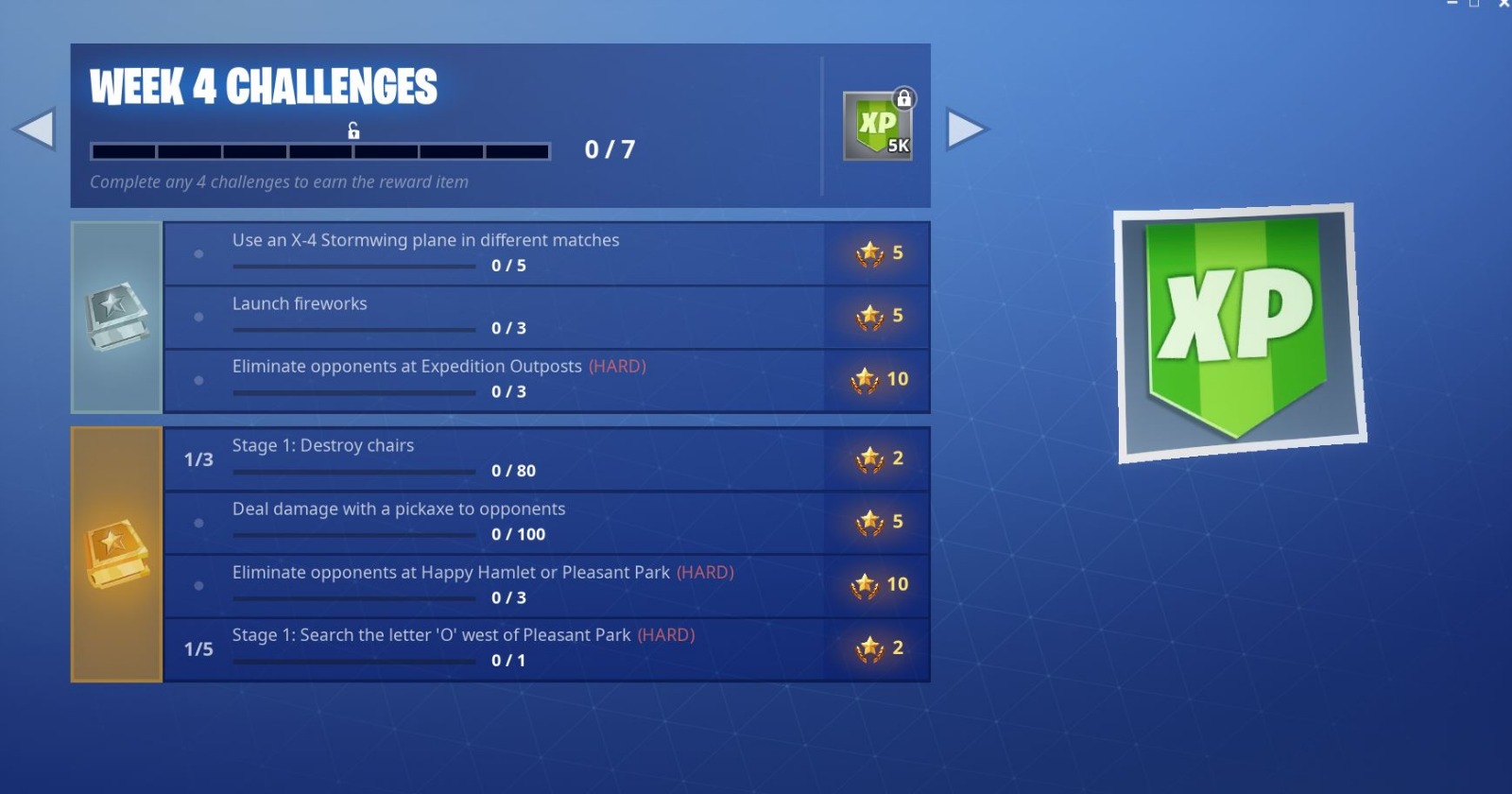 Fortnite BR Season 7, Week 4 Challenges
