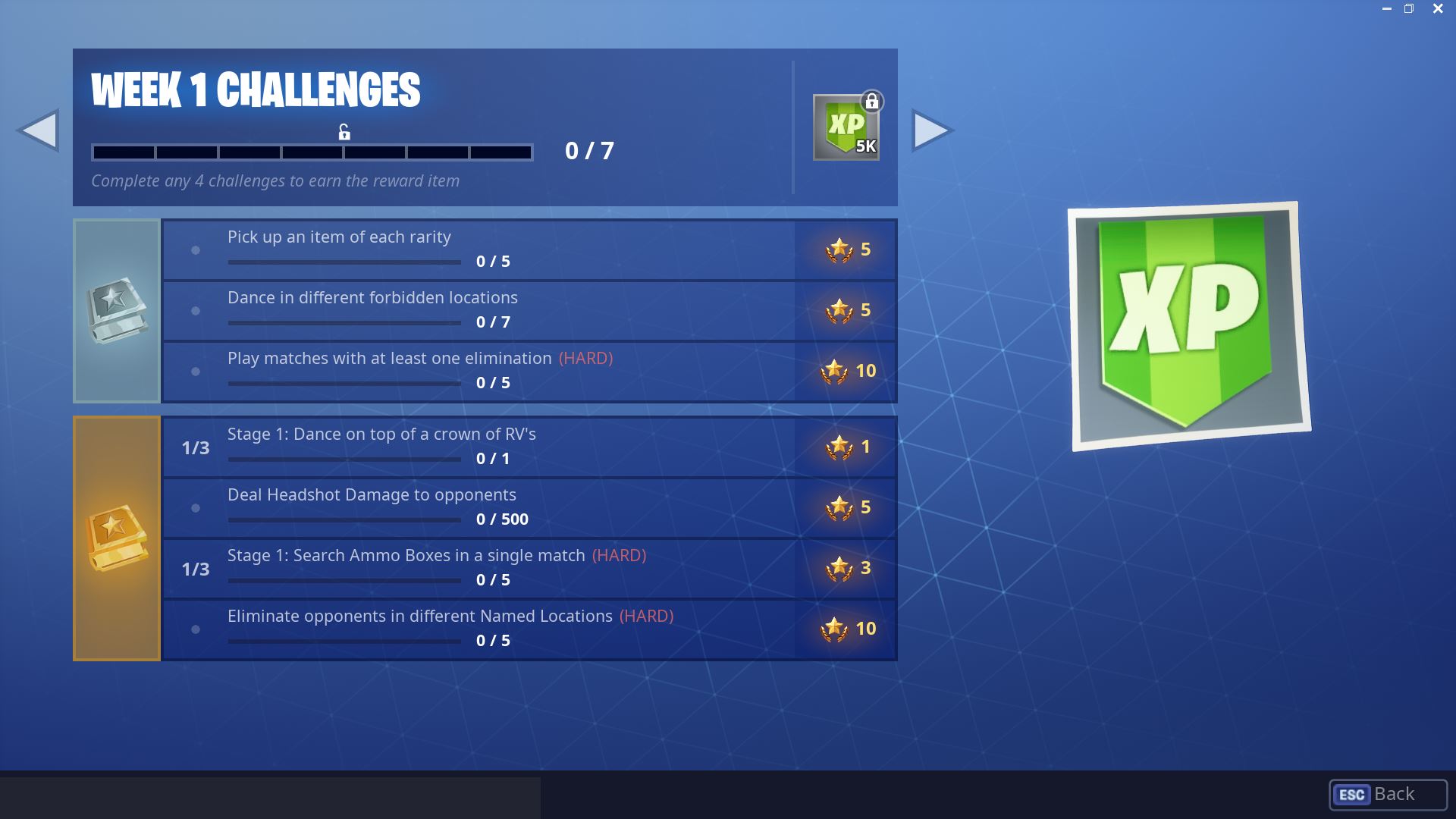Fortnite Challenges Season 7 Week 1