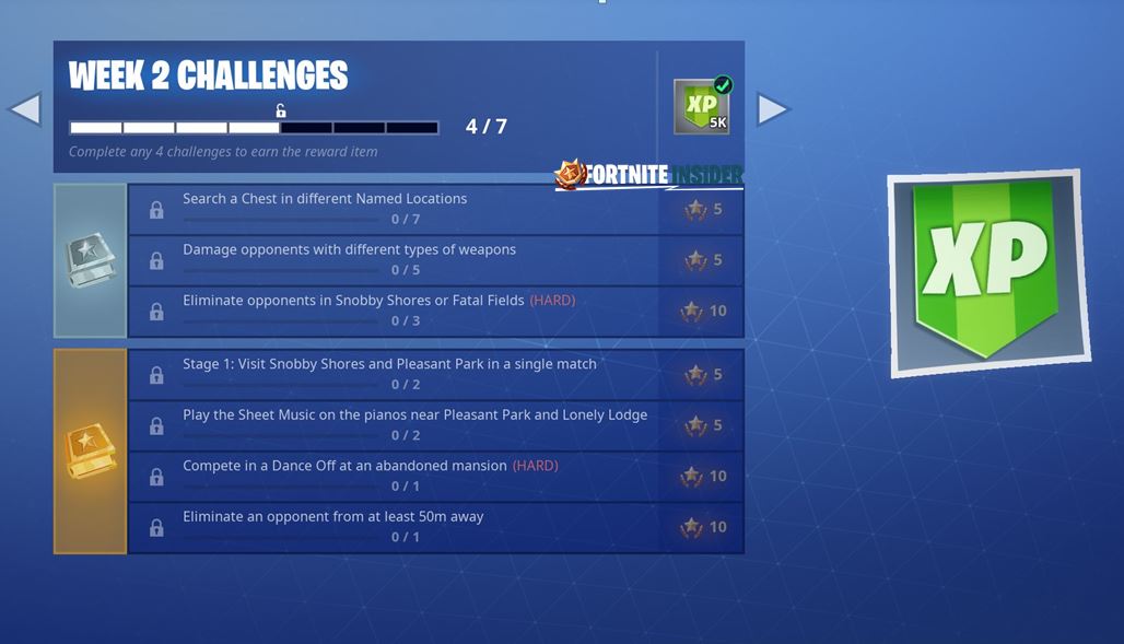 Fortnite Challenges for Season 7 Week 2 Leaked