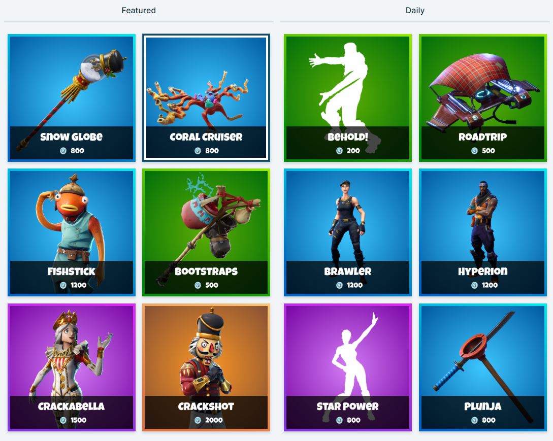 Fortnite Item Shop 27th December