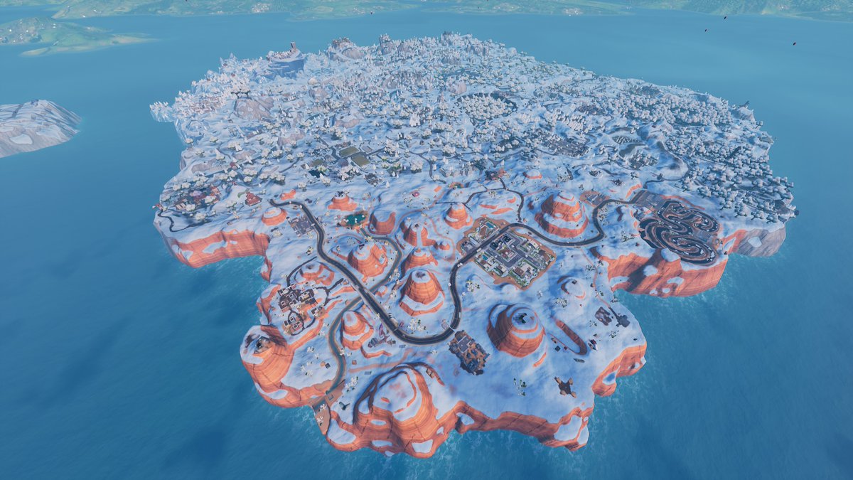 Fortnite Map Covered in Snow