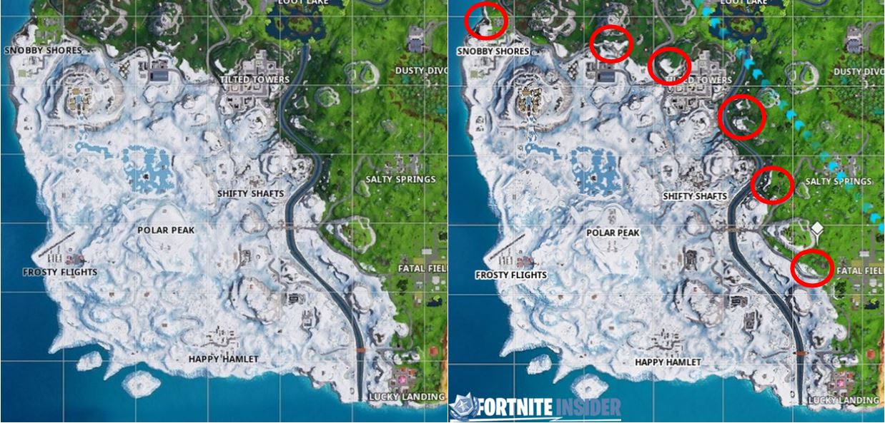 Fortnite Snow Changes on the map