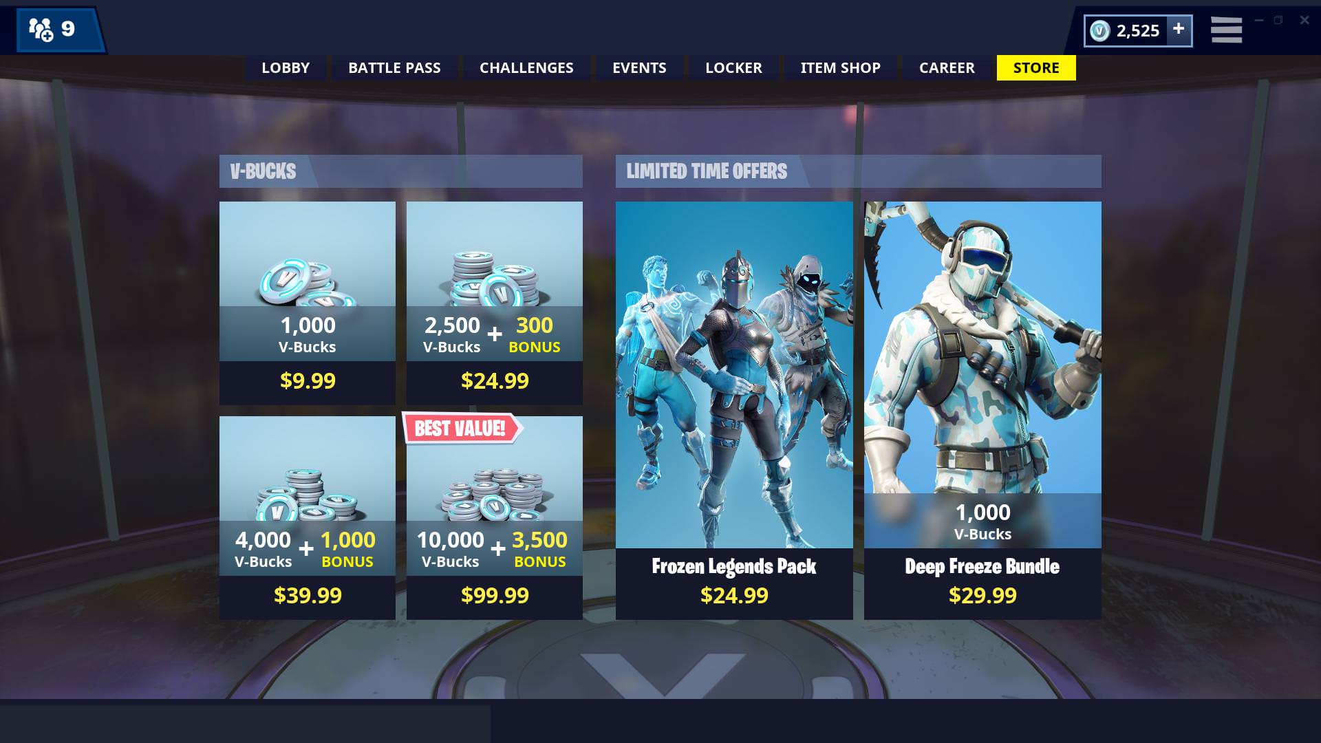 Frozen Legends Pack in store