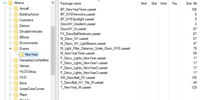 New Year Event Files in Fortnite v7.10