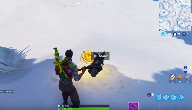 Search between three ski lodges Battle Star