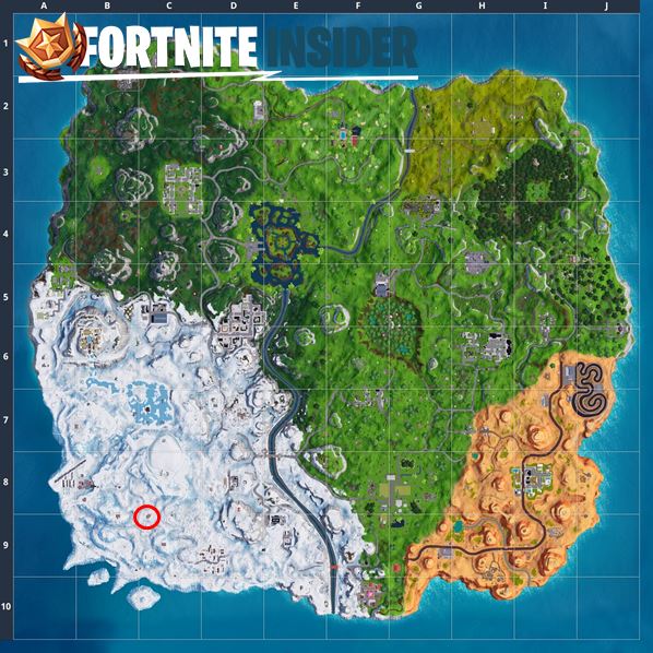 Search between three ski lodges Battle Star Location