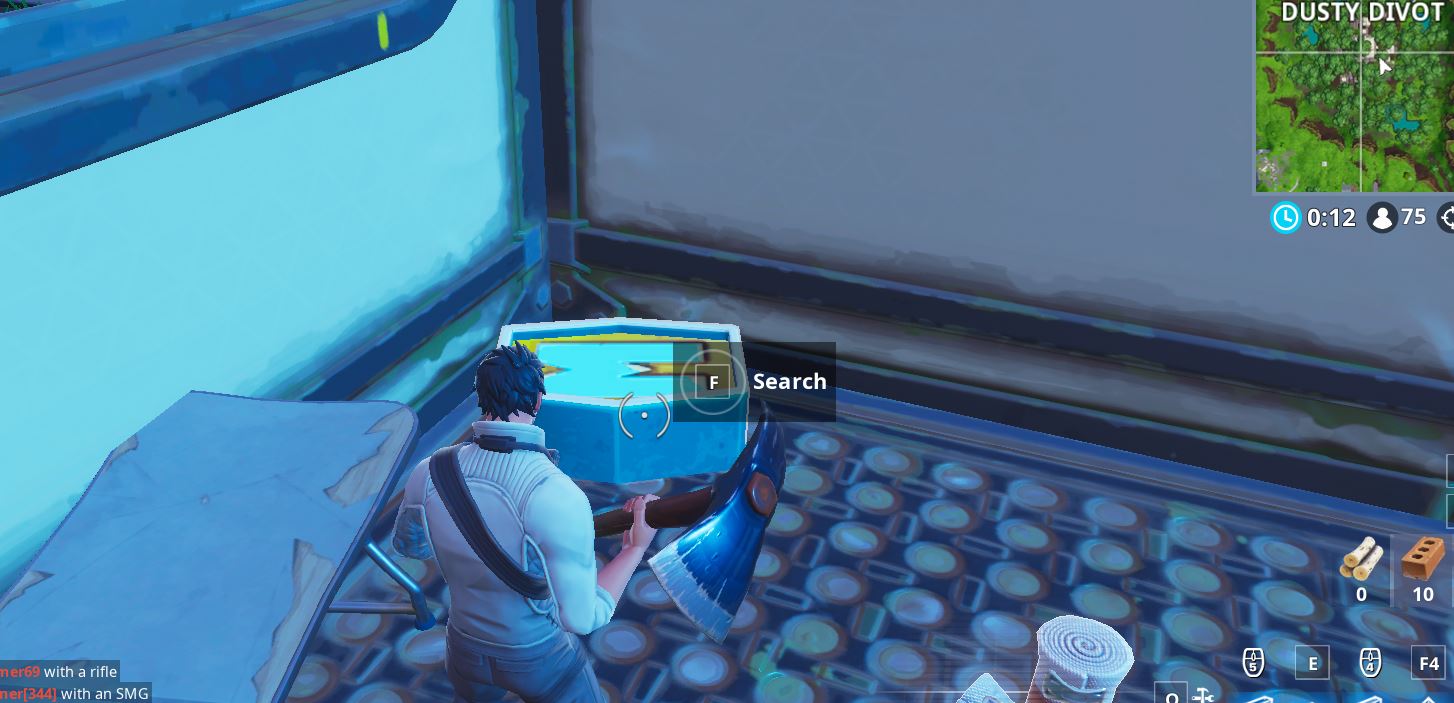 Search the letter “M” in Dusty Divot Challenge Location