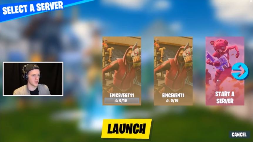 Select Server in Creative Mode
