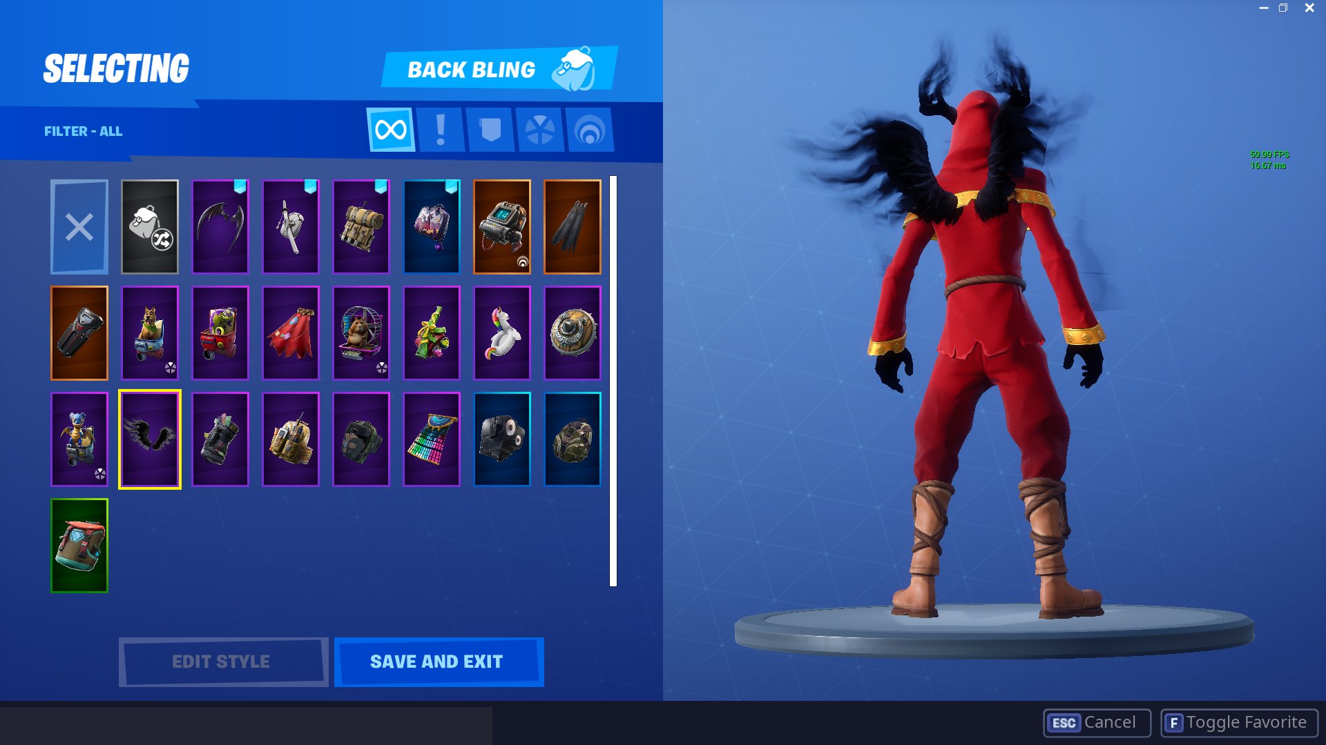 Shadow Wings Fortnite Back Bling