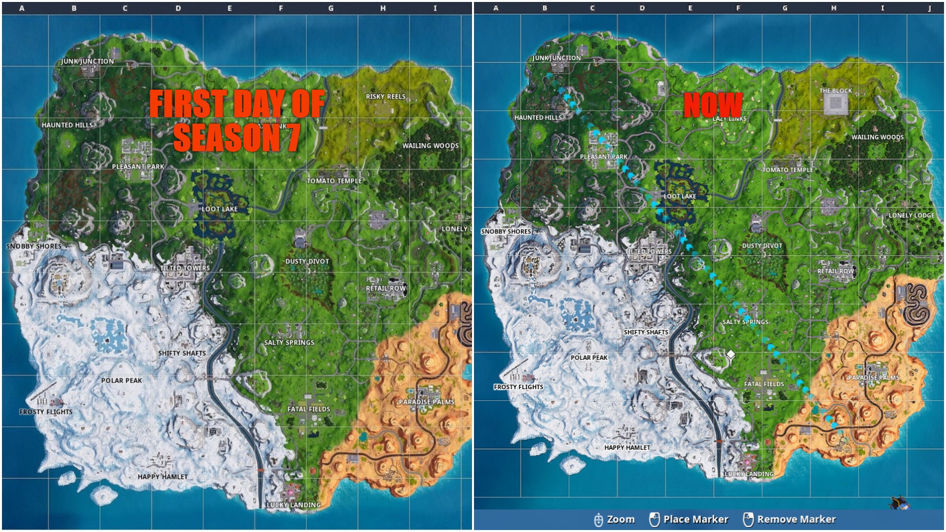 Snow Spreading Across the Map in Fortnite