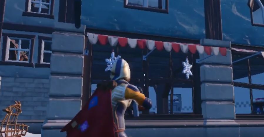 Snowflake Decorations in Shop Windows