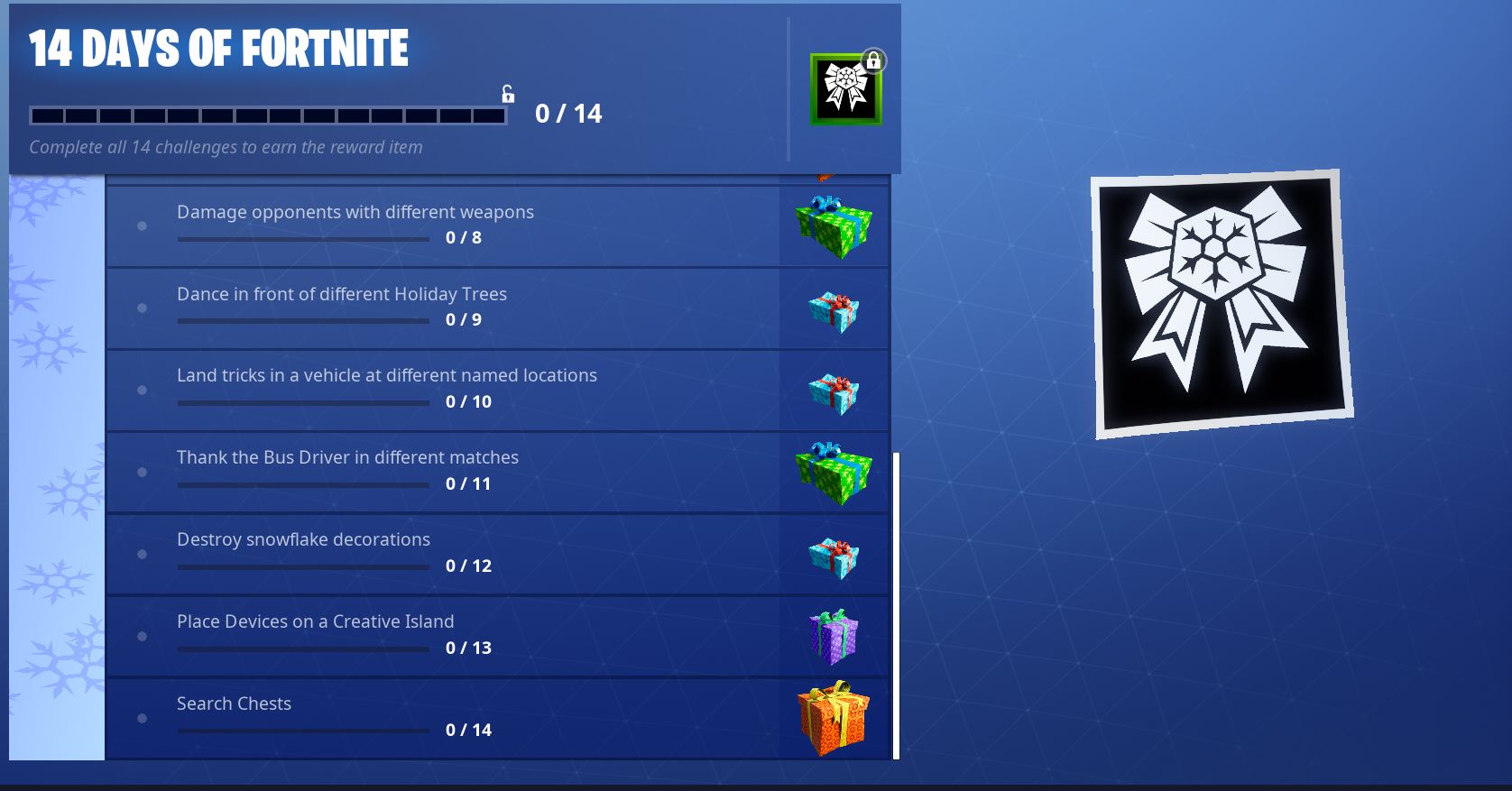 14 days of Fortnite Day 14 Challenge