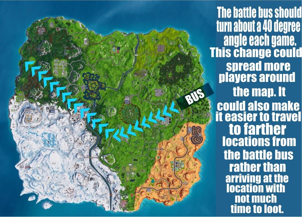 Fortnite Battle Bus Path Theory via Reddit user Issabot8