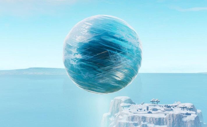 Fortnite Ball above Polar Peak