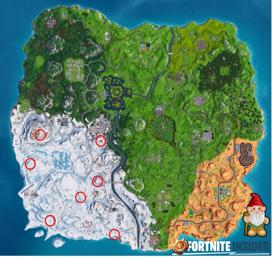 Fortnite Chilly Gnomes Locations - Season 7, Week 6 Challenges