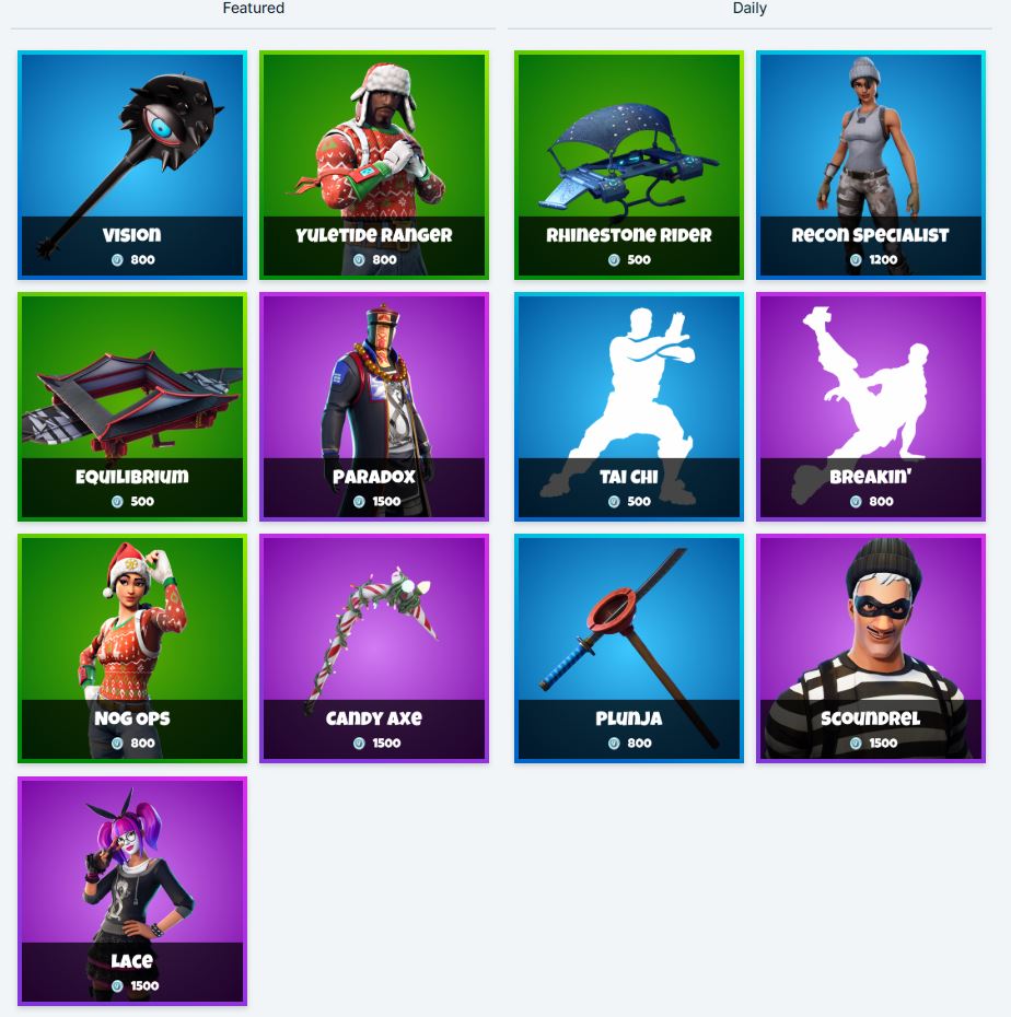 Fortnite Item Shop 14th January